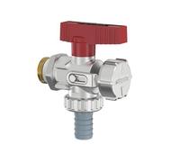 FL KFE Ball Valve Corner G1/2a PN16 MS With Hose Connection