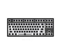 FL MK870 Keyboard Kit 87 Bluetooth Wireless 2. 4G Three-Mode Custom Mechanical Keyboard With RGB Hot Swappable Sockets Compatible With Various Devices(OBSIDIAN)