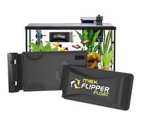 FL!PPER Flipper Cleaner Float - 2-in-1 Floating Magnetic Aquarium Glass Cleaner - Fish Tank Algae Cleaner - Scrubber & Scraper Aquarium Cleaning Tools - Floating Fish Tank Cleaner, Max