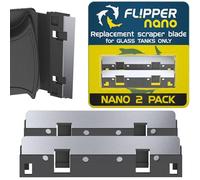 FL!PPER Flipper Nano Aquarium Algae Scraper Replacement Blades for Fish Tank Cleaning Kits - Stainless Steel Replacement Blades for Glass Tanks - Aquarium Cleaner Blades, 2 Pack