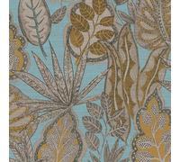 Livingwalls Famous Garden 393464 Non-Woven Wallpaper Light Blue Yellow Brown 10.05 m x 0.53 m Made in Germany