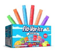 Fla-Vor-Ice Freezer Pops, Gluten & Fat Free Ice Pops, Fruity Flavors (100-1.5 oz pops)