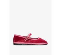 Flabelus Womens Flabelus Frances Single-Strap Cotton Mary Jane Flats Pink Eur 35 / 2 UK Women