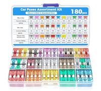 Flaconi 180PCS Car Fuses,Micro Fuses for Cars,Auto Blade Small Fuse Assorted,Automotive Replacement 2A 3A 5A 7.5A 10A 15A 20A 25A 30A 35A 40A Fuse Assortment Kit,Suitable for Cars,Trucks,SUVs