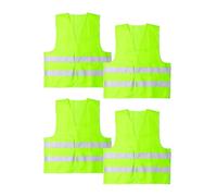 Flaconi 4 Pcs Security Vest,Safety Vest for Auto,Safety Vests Reflective for Car,Car Accessories,Safety Vests Reflective,Mesh Safety Vest with 2in Reflective Strips