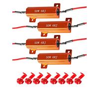 Flaconi 4PCS Car Load Resistors,50W 6ohm LED Resistor,LED Load Resistors,Load Resistors LED Turn Signal,Resistors for LED Lights,Use for Fix LED Bulb Fast Hyper Flash Turn Signal Blink Error Code