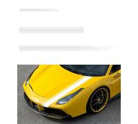 Flaconi 5PCS Car Hood Stripe Sticker,Car Stripe Decals,Racing Stripes,Car Hood Decal,Vinyl Modified Decoration for Vehicles,Sports Racing Stripe Graphic Stickers and Decals for Truck Auto(White)