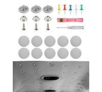Flaconi 65PCS car headliner repair kit,car headliner pins,car ceiling fabric repair,headliner repair kit,headliner replacement kit,Auto Roof Snap Rivets Retainer for Car Roof Flannelette Fixed(Grey)