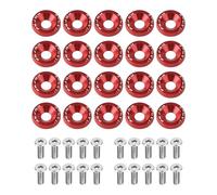 Flaconi Car Aluminum Fender Washer,Wide Anodized Aluminum Fender Washers Bolts Screws Dress Up Kit,Fender Bumper Washer Bolt,Fit for Fenders,Bumpers,Headlights,Trunks,Car License Frames,etc