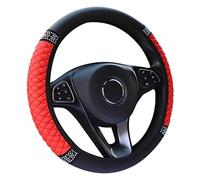 Flaconi Car Steering Wheel Cover,Steering Wheel Cover,Leather Steering Wheel Cover,Bling Steering Wheel Cover,Steering Wheel Covers,Sparkly Steering Wheel Cover,Suitable for Most Cars (Red)