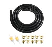 Flaconi Lawn Mower Fuel Line,Gas Line Hose,1/4 Fuel Line,Dirt Bike Fuel Line,2m/6 Feet Fuel Line Hose with 2 Gas Inline Fuel Filters and 10 Mini Fuel Hose Clamps,Fit for Mini Moto Dirt Bike ATV(8mm)