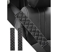 Flaconi Seat Belt Cover Pad,Seatbelt Cushion,Seatbelt Covers,Car Seat Strap Pads,Seat Belt Cover,Shoulder Strap Pad,Comfort Safe Belt Shoulder Strap Covers Helps Protect Your Neck and Shoulder (Black)