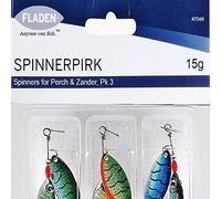FLADEN 3 x 15g SPINNERPIRK Baitfish Fry Imitation Fishing Spinning Treble Lures - For Perch, Zander and Predatory Species [16-7048]