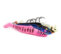 FLADEN Fishing - 4 Pack Conrad Assorted Conrad Saltwater Sandeel Imitation Softbait Lures with Jig Heads 25g / 14cm Single Hook Quality Imitation Soft Bait Lure [20-88125]