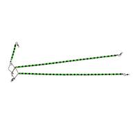FLADEN Fishing - Beaded Spreader Booms (5mm Beads Green/Black or 8mm Bead Hot Red/Yellow) To Avoid Multiple Hook Bait Sea Rig Tangles On The Same Line (Grün-Schwarz) [15-4591]