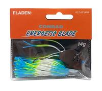FLADEN Fishing - CONRAD 14g Energetic Bladed Chatterbait Lure - Vibrating Blade - Multiple Colour Options - Ideal for Predatory Fish (Blue/Yellow/White) [17-691403]