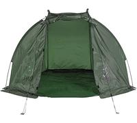 FLADEN Fishing - DAY SHELTER Bivvy Waterproof Dark Green Fishing with PVC Viewing Panels, Detachable Groundsheet, Poles Pegs and Carry Bag [25-125]