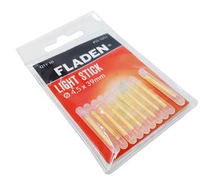 FLADEN Fishing - Pack of 10 4.5 x 39mm Light Sticks/Yellow Glow - Night Time Indicator Lights for Float and Rod Tips 8 Hours Plus of Activation [15-5251]