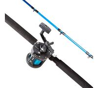 FLADEN Fishing - Quality 6ft or 7ft - 30 to 40 lbs Class BOAT SEA FISSION BLUE Rod and Multiplier Reel Combo - Pre Loaded with Line For Offshore Marine Fish (7ft / 2.1m) [12K-350210]