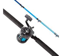 FLADEN Fishing - Quality 6ft or 7ft - 30 to 40 lbs Class BOAT SEA FISSION BLUE Rod and Multiplier Reel Combo - Pre Loaded with Line For Offshore Marine Fish (6ft / 1.8m) [12K-350180]