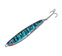 FLADEN Fishing - Scintillo Lure 28g 40g 60g Stinger Striped Holographic Imitation Bait Pirk Fish with Treble Hook for Bass Mackerel (Blue Silver, 28g)