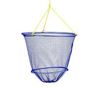 FLADEN Fishing - Set of 2 12in Metal Frame Crab Drop Nets with 10m Line Blue & Green with Spring Clips - For Coastal Shore Rock Pool Crabbing (2 Nets - 1 of each colour)