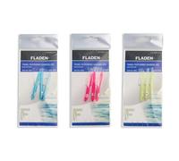 FLADEN Fishing - Single Packs of Enticer Tinsel Feathered Sandeel Rig - Ready to Use Tied Boat Wreck Sea and Shore - 60lbs Mainline - 3 Hook - Size 2/0 - (Pink) [17-6302-3-2/0]