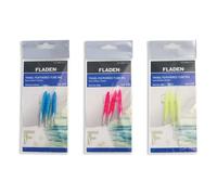 FLADEN Fishing - Single Packs of Sparkle Teaser Tinsel Feathered Tube Rig Ready to Use Tied Boat Wreck Sea and Shore - 60lbs Mainline - 3 Hook - Size 3/0 - (Blue) [17-6101-3-3/0]
