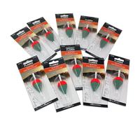 FLADEN Fishing - Slotted Pike Bung Floats 10 Pack - 4.5g, 7g, 10.5g - Float Fishing for Coarse, Predator and Pike Angling (7.0, Grams) [40-129105]