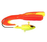 FLADEN Fishing SOFT BAITS - 2 x 12cm BIG SINGLE JIG TAILS - (4 Colours and 3 weights - 40g 60g 90g) Lead-Free Jig Heads - Quality Fishing Imitation Bait Lures (Colour Set 1, 90g Jighead)