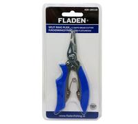 FLADEN Fishing - Split Ring Pliers with Braid Cutter - Stainless Steel, Spring-Loaded, Textured Grip - Hook & Lure Tool for UK Anglers [28-18011B]