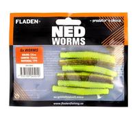 FLADEN Maxximus NED Stick Bait Worms - Packs of 6 | 7cm Floating TPR | Vibrant Colours for Finesse Ned Rig (Olive) [20-20055]