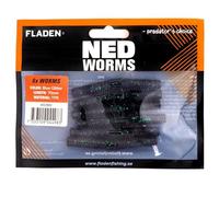 FLADEN Maxximus NED Stick Bait Worms - Packs of 6 | 7cm Floating TPR | Vibrant Colours for Finesse Ned Rig (Blue Glitter) [20-20052]