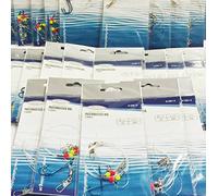 FLADEN (Min of 23 Packs of PATERNOSTER FLAPPER BOAT RIG - 2 Hooks - Sea Fishing Lure Rigs (Size 1/0) - Excellent Deep Sea Rig for Mackerel and Cod [17-1258-1/0-25]