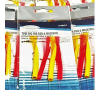 FLADEN (Min of 23 Packs of TUBE RIG - 4 Hooks - Sea Fishing Lure Rig (Hook Size 3/0) - Excellent Deep Sea Rig for Cod and Mackerel [17-1405-3/0-25]