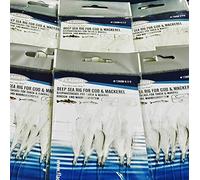 FLADEN (Min of 23 Packs of WHITE FEATHERS - 6 Hooks - Sea Fishing Lure Rig (Hook Size 2/0) - Excellent Deep Sea Rig for Cod Pollock and Ling [17-1280W-6-2/0-25]