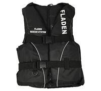FLADEN Rescue System Classic II 50N Buoyancy Aid Vest - ISO 12402-5 Certified - Lightweight Adjustable Fit for Paddleboarding, Kayaking & Watersports - Sizes S-XL (30-90kg+) (Black, X-Large)
