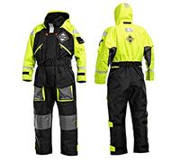 FLADEN RESCUE SYSTEM - One Piece Immersion Black and Yellow Updated 845XY Flotation Suit - Buoyancy Thermal Protection - EN 393 / ISO-15027-1 Certified (X-Large 90kg plus - Chest 148cm)
