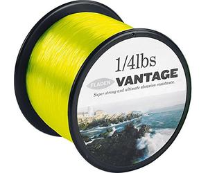 FLADEN VANTAGE PRO Bulk 1/4lb Spools of Extra Strong Monofilament Sea Fishing Line (YELLOW FLUORO) - comes in 15, 20, 30 & 50lbs (20lbs - 576m - 0.45mm)