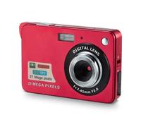 FLADO 2.7 Inch LCD Screen Camera 21 Mega Pixels Rechargeable Digital Camera HD Digital Video Camera for Students, Children, The Adults (Red)