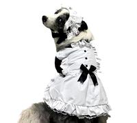 FLAdorepet Halloween Large Dog Lolita Dress Maid Costume with Headband,3XL | Ideal for Medium Large Dogs Girl;Lace Maid Headband;Anime Lolita Dog Costume Outfits;Prefect for Christmas Halloween Wedding