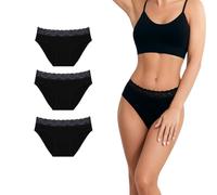 FLADY Heavy Flow Period Pants for Women Black Ladies Knickers Multipack Maternity pants After Birth Full Briefs Women Underwear Incontinence Pants Period Knickers for Teens Starter Kit Size L