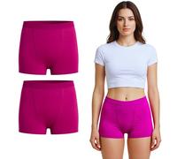 FLADY Period Shorts for Women 2 Pack - 95% Bamboo Heavy Flow Leakproof Underwear | Super Heavy Absorbency | Washable & Reusable | Period Pants for Teenage Girls | Boxer Short Fit Size M Pink