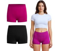 FLADY Period Shorts for Women 2 Pack - 95% Bamboo Heavy Flow Leakproof Underwear | Super Heavy Absorbency | Washable & Reusable | Period Pants for Teenage Girls | Boxer Short Fit Size S