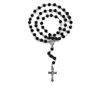 FLAFARY Rosary Beads, Rosary Beads Catholic for Men and Women Pack in Holy Cup Metal Gift Box, First Communion Rosary for Girls and boys, Rosary Necklace as Gifts for Mother, Grandmother, Elders.