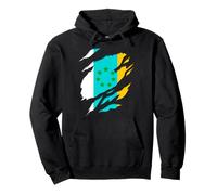 Flag 7 Green Stars Canary Islands 3D Effect Pullover Hoodie