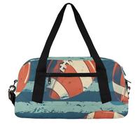 Flag American Kids Duffle Bag Boys Girls Small Sport Dance Gym Bag for Overnight Travel Weekender Carry On, USA Soccer, 18.5"L x 9.4"W x 7.8"H