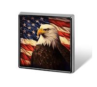 Flag And Eagle Lapel Pin for Men Brooches And Pins for Women Square Metal Badge for Shirts, Jackets, Hats | Durable Fashion Accessory & Gift for Men, Women, Events