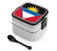 Flag Antiguan Barbuda Printed Bento Box Double Layer Lunch Container
