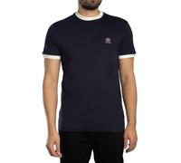 Flag Badge Ringer T-Shirt Navy XL